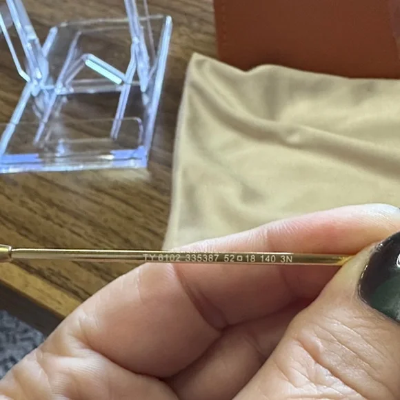 Tory Burch Black and Tan Geometric Sunglasses TY6102 - Picture 3 of 5